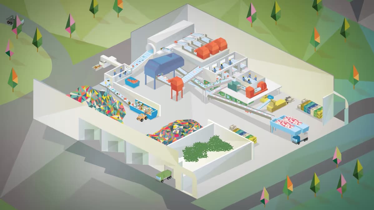 Centre de tri des déchets